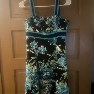 Floral blue dress